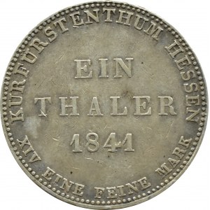 Germany, Hessen-Kassel, Friedrich Wilhelm II, thaler 1841, Kassel