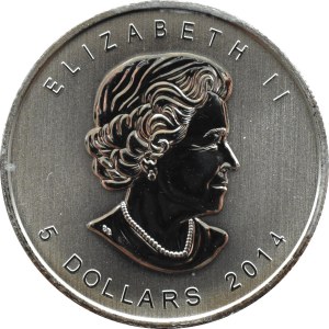 Kanada, Peregrine, 5 dolarů 2014, Ottawa, UNC