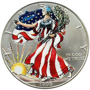 USA, Liberty (Eagle), Dollar 1999, Philadelphia, COLORED