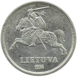 Litva, J. Basanavicius, 5 litas 1936, Kaunas