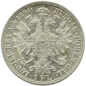 Austria-Hungary, Franz Joseph I, florin 1890, Vienna
