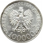 Poland, Third Republic, 100000 zloty 1990, Solidarity type A, Warsaw, UNC