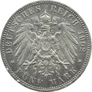 Niemcy, Prusy, Wilhelm II, 5 marek 1902 A, Berlin