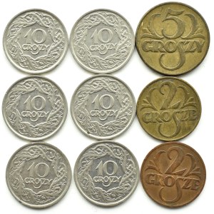 Polsko, Druhá republika, mincovní lot 1923-1938, Varšava