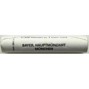 Niemcy, UE, Rolka bankowa (50 sztuk) x 1 cent, Monachium
