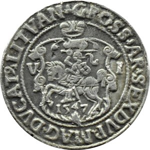 Sigismund II Augustus, Lithuanian sixpence 1547, Vilnius, OLD COPY