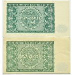 Polsko, RP, 2 zloté 1946, tmavě zelená, Varšava, UNC