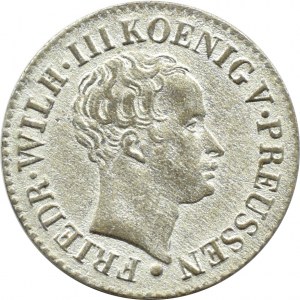 Niemcy, Prusy, Fryderyk Wilhelm III, 1/2 srebrnego grosza 1821 A, Berlin