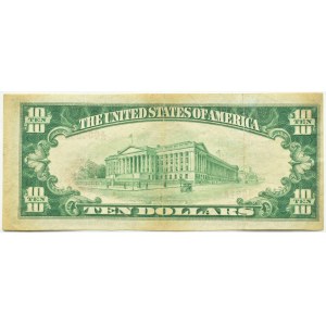 USA, The First National Bank of Columbus, $10 1929, číslo A000001A - RARITAS