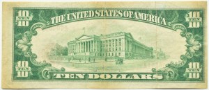 USA, The First National Bank of Columbus, 10 dolarów 1929, numer A000001A - RARYTAS
