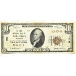 USA, The First National Bank of Columbus, $10 1929, číslo A000001A - RARITAS