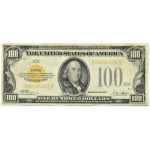 USA, 100 dolarů 1928, zlatý certifikát, vzácný