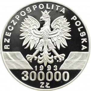 Poland, III RP, 300000 zloty 1993, Swallows, Warsaw, UNC