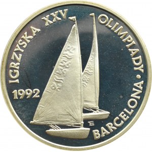 Poland, Third Republic, 200000 gold 1991, Barcelona 1992 Games - Sailboats, UNC