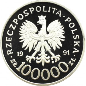 Poland, Third Republic, 200000 gold 1991, Battle of Britain 1940, Warsaw, UNC