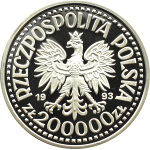 Poland, Third Republic, 200000 gold 1993, Kazimierz Jagiellończyk - half figure, Warsaw, UNC