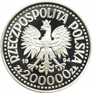 Poland, III RP, 200000 zloty 1994, Union of Invalids, Warsaw, UNC