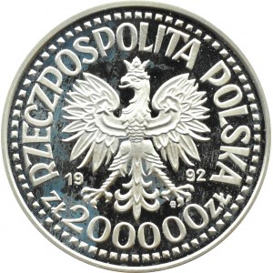 Polen, III RP, 200000 Zloty 1992, Władysław Warneńczyk - Büste, Warschau, UNC