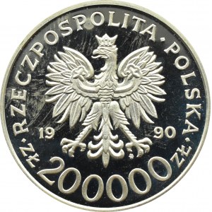 Poland, Third Republic, 200000 zloty 1990, T. Komorowski Bor, Warsaw