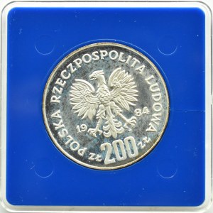 Polsko, Polská lidová republika, 200 zlotých 1984, XXIII. olympijské hry v Los Angeles, Varšava, UNC