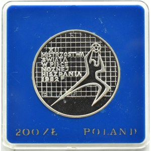 Polsko, PRL, 200 zlotých 1982, Mistrovství světa ve fotbale Španělsko 82, Varšava, UNC