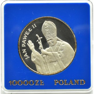 Polsko, PRL, 10000 zlotých 1987, Jan Paweł II, Varšava, UNC