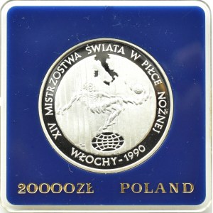 Polsko, PRL, 20000 zlotých 1989, Světový pohár, Itálie 1990, Varšava, UNC