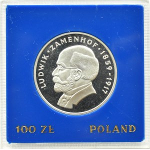 Polsko, PRL, 100 zlotých 1979, L. Zamenhof, Varšava, UNC
