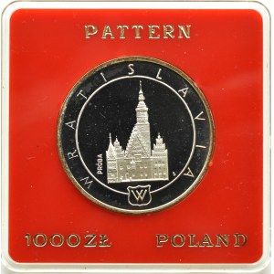 Polsko, PRL, 1000 zlotých 1987, Wroclaw, vzorek, Varšava