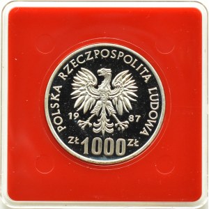 Poland, PRL, 1000 zloty 1987, Wroclaw, sample, Warsaw