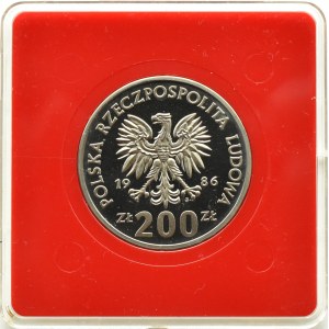 Polen, PRL, 200 Zloty 1986, Władysław Łokietek, Probe, Warschau, UNC
