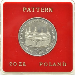Polsko, PRL, 20 zlotých 1981, Cracovia, vzorek, Varšava, UNC