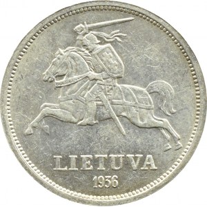 Litva, J. Basanavicius, 5 litas 1936, Kaunas