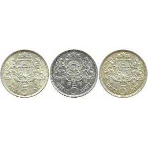 Latvia, Set of 5 patches 1929-1932, London