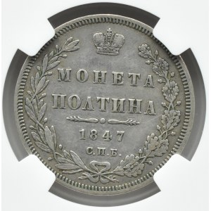 Rusko, Mikuláš I., połtina 1847 С.П.Б. PA, Petrohrad, NGC XF Podrobnosti