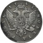 Rusko, Alžběta, rubl 1745 С.П.Б, Moskva