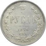 Russia, Alexander II, ruble 1876 С.П.Б. HI, St. Petersburg