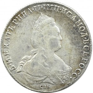 Russia, Catherine II, ruble 1785 СПБ TI ЯА, St. Petersburg