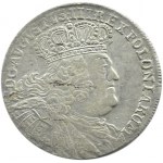 August III Saxon, ort (18 pennies) 1756 E.C., Leipzig, open sixpence