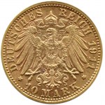 Germany, Württemberg, Wilhelm II, 10 marks 1911 F, Stuttgart, low edition vintage