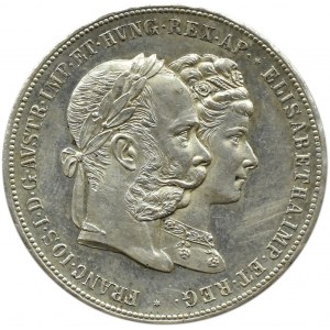 Austria, Franciszek Józef I, 2 guldeny ślubne 1854, Wiedeń