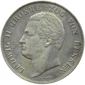Německo, Hesensko-Darmstadt, Ludwig II, 2 guldenů 1847, Darmstadt