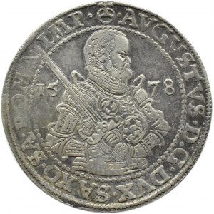 Německo, Sasko - Albertine, August, tolar 1578, Drážďany