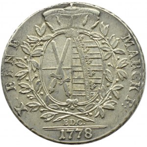 Německo, Sasko, Fridrich August I., tolar 1778 E.D.C., Drážďany