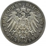 Deutschland, Mecklenburg-Schwerin, 5 Mark 1904 A, Berlin, Goldenes Jubiläum