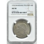 Polen, Zweite Republik, Kopf einer Frau, 10 Zloty 1932, Warschau, NGC AU58