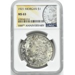 USA, Morgan, dolar 1921, Philadelphia, NGC MS63