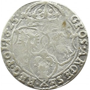 Sigismund III Vasa, sixpence 1625, Sas coat of arms, Cracow, Poland