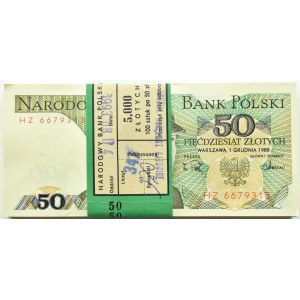 Polsko, PRL, bankovní balík 50 PLN 1988, Varšava, série HZ