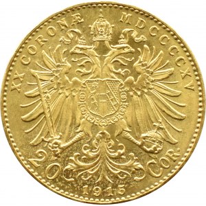 Österreich-Ungarn, Franz Joseph I., 20 Kronen 1915, Wien, UNC
